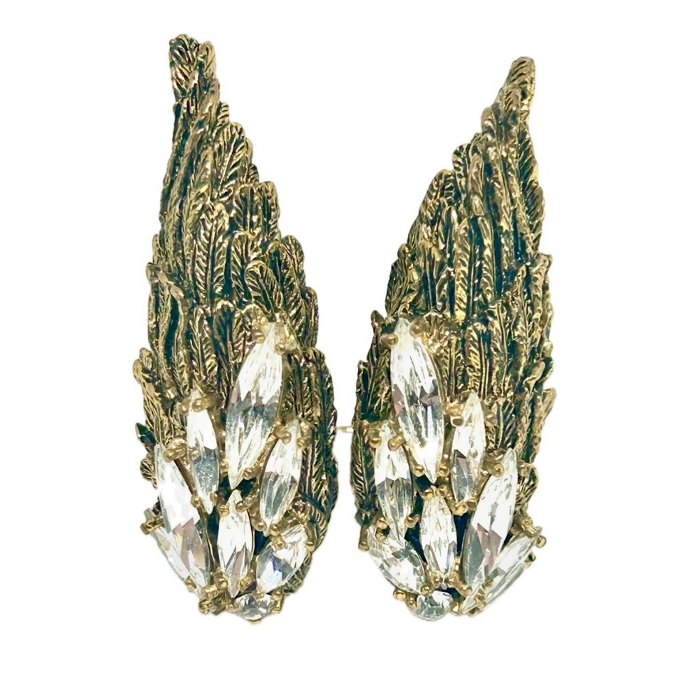 Swarovski Wings Cocktail Rings Size 5US_USED like New!